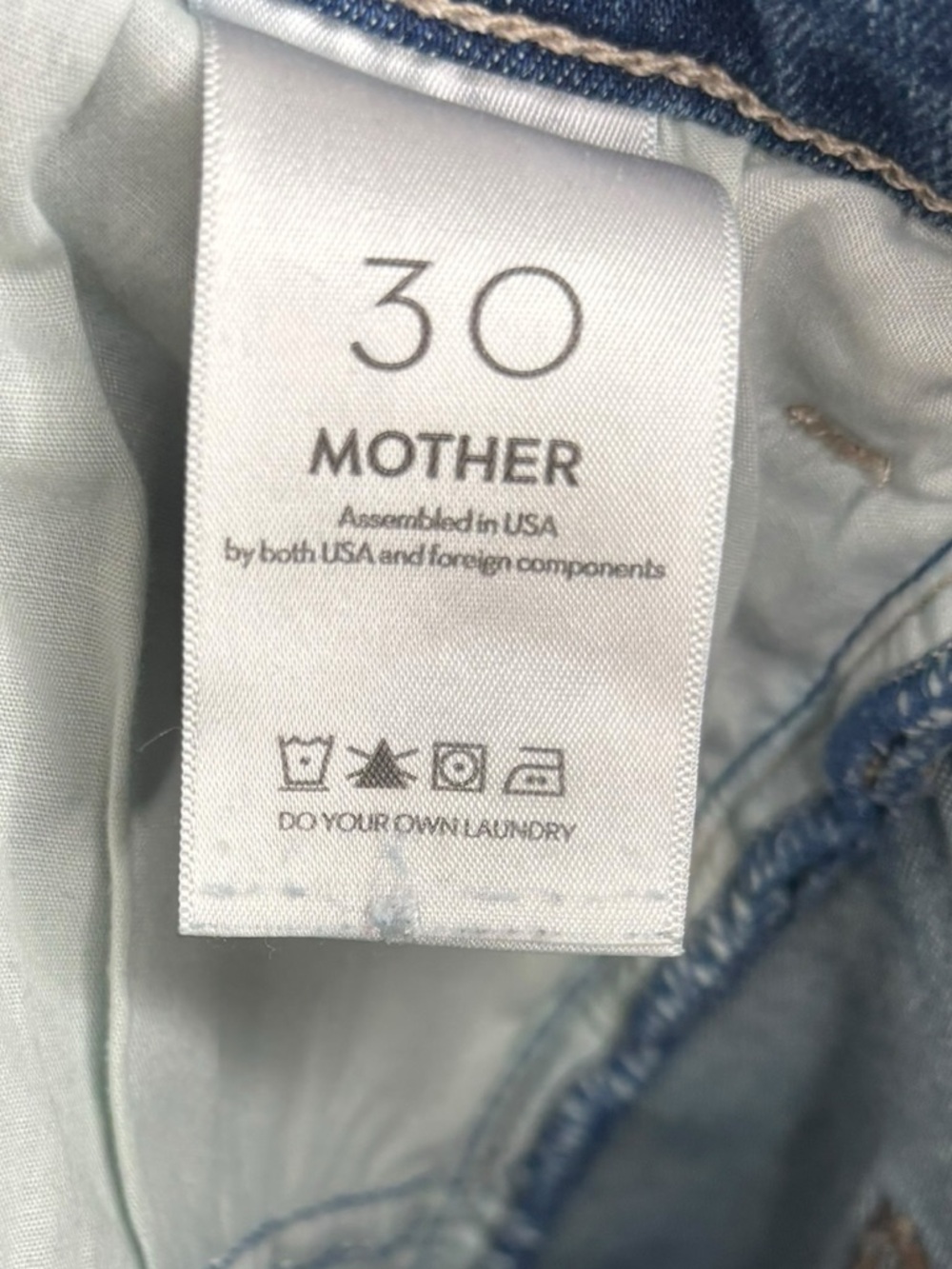 Mother The Hustler Ankle Fray High Rise Stretch Denim Jeans in Healing Jar SZ 30 - Picture 10 of 16